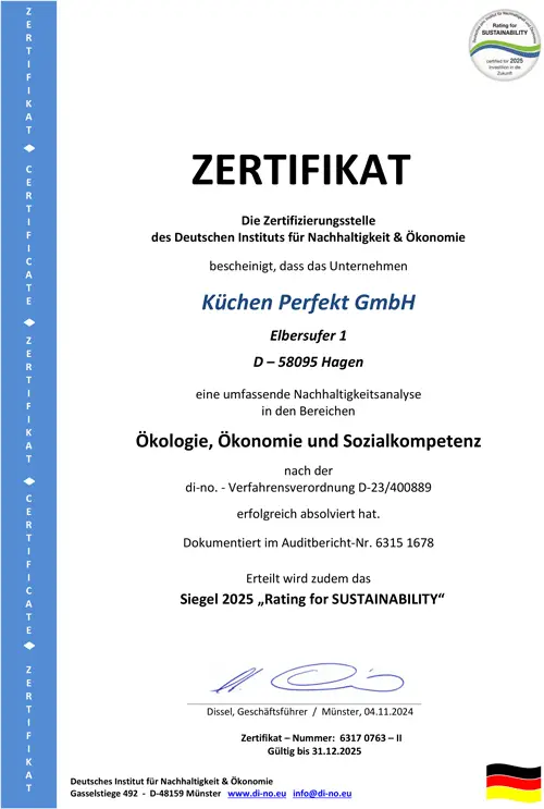 Zertifikat Küchen Perfekt